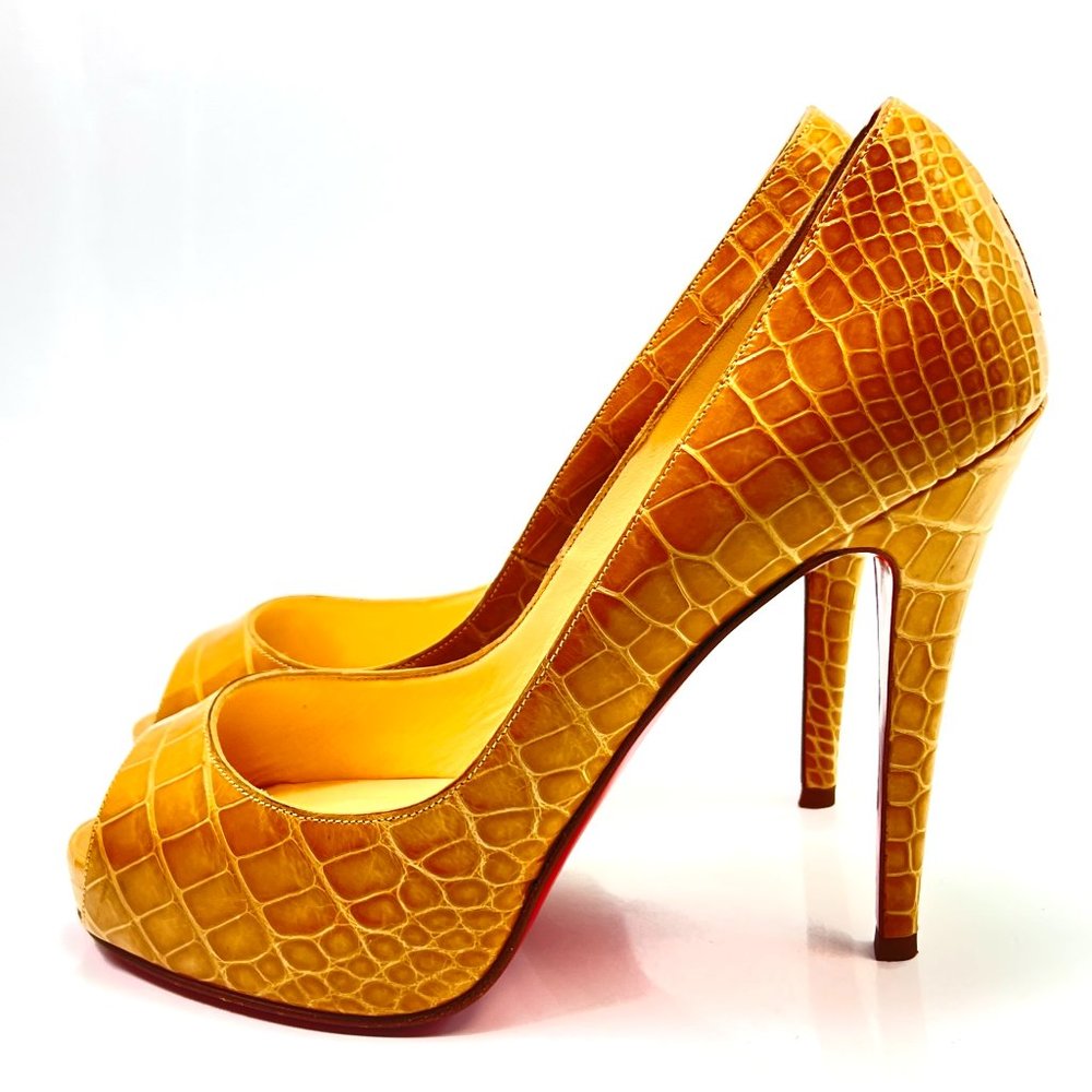 🌷❤️‍🔥SPRING SALE 🔥 FINAL PRICE🌷Christian Louboutin Very Prive Crocodile 37.5